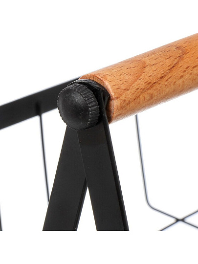 Ваза для фруктов, 2 яруса, металл, 30 см, 20см, 29 см, Бамбук, Y4-8381, черная