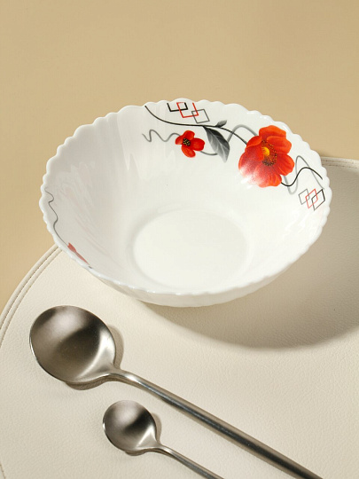 Салатник стеклокерамика, круглый, 18х6 см, 0.6 л, Марсель, TW70