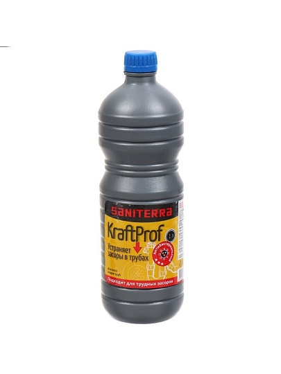 Средство от засоров Saniterra, Крафт, жидкость, 1 л