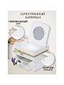 Шкатулка для украшений, дерево, МДФ, 11х10.5х9.5 см, с зеркалом, Летние цветы, Y4-3476 - фото 5