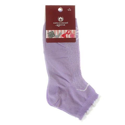Носки для женщин, хлопок, в ассортименте, р. 23-25, эффект ажура, вышивной рисунок, 6С921