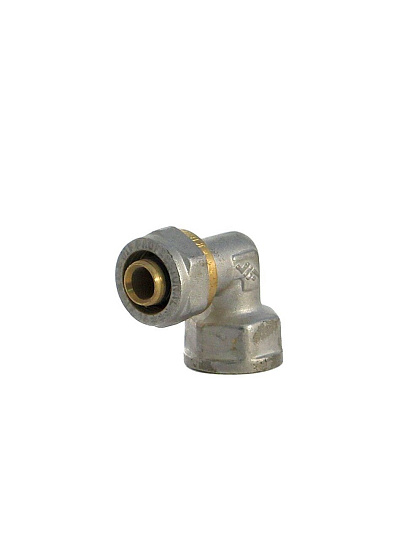 Металлопластиковый уголок d16х1/2'', с цангой и гайкой, Frap, F307.1604