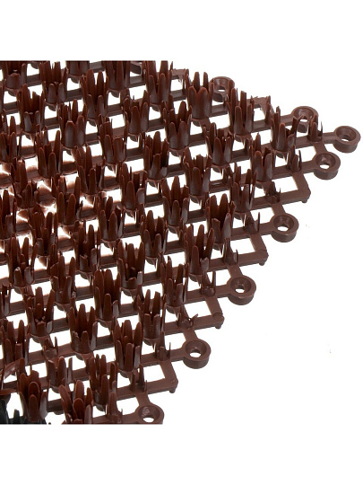 Коврик грязезащитный, 42х56 см, прямоугольный, щетина, черно-коричневый