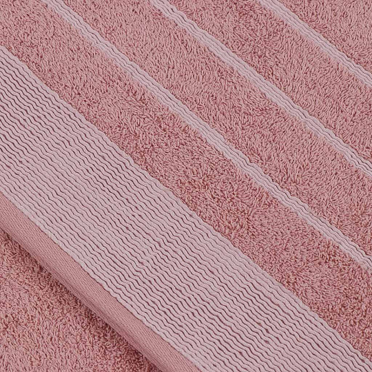 Полотенце банное 70х140 см, 100% хлопок, 600 г/м2, Бархатное, Bella Carine, сухая роза, Турция, FT-4-70-1646