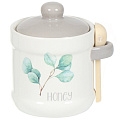 Банка для меда, доломит, 0.44 л, с крышкой, с ложкой, Daniks, Вилладжио - фото 2