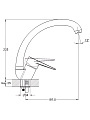 Смеситель для кухни, Solone, с картриджем, хром, SUP4-A045 - фото 2