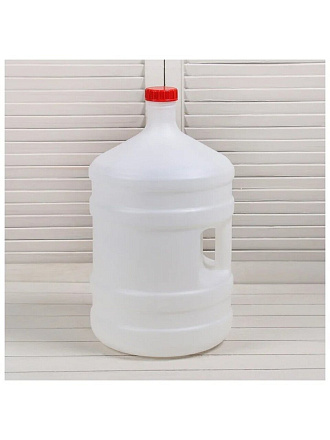 Канистра-бутыль пластик, 20 л, круглая, с ручкой, в ассортименте, М267, Альтернатива
