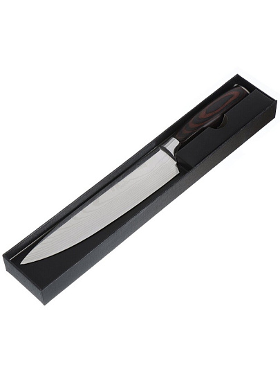 Нож кухонный Daniks, Classic G10, шеф-нож, нержавеющая сталь, 20 см, рукоятка дерево, Y4-8912