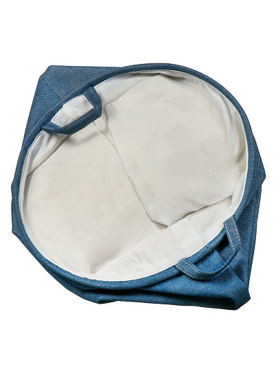 Корзина для белья, 40х50 см, цилиндрическая, полиэстер, синяя, Y6-6565