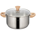 Кастрюля нержавеющая сталь, 6 л, с крышкой, крышка стекло, Daniks, Осло, GS-01147-24CA, индукция - фото 11