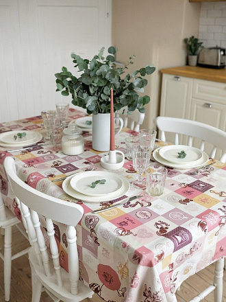 Клеенка 1.4х20 м, хлопок, с акриловым покрытием, Coffee Mc, 3251