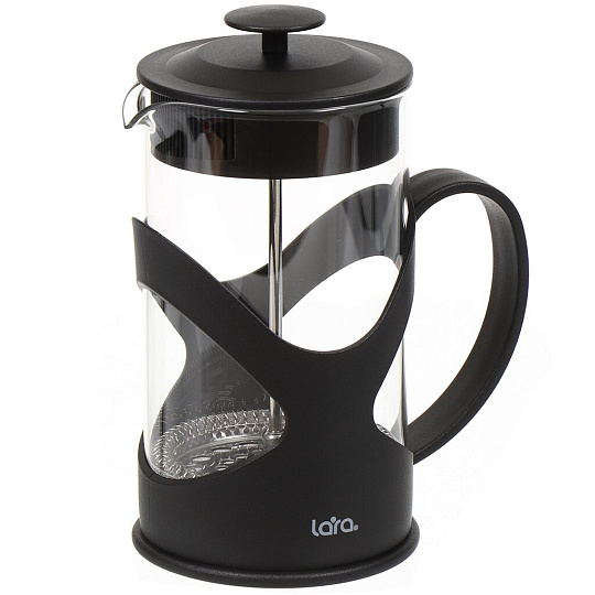Френч-пресс 0.6 л, стекло, нержавеющая сталь, Lara, LR06-56-600