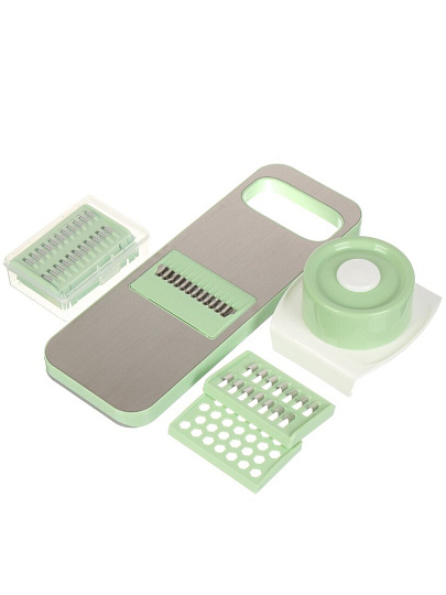 Терка для овощей, 28х12х7.5 см, полимер + металл, ручная, 6 насадок слайсер для нарезки, Y4-8842