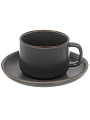 Набор чайный керамика, 12 предметов, на 6 персон, 220 мл, графит, Монохром, B060506 - фото 6