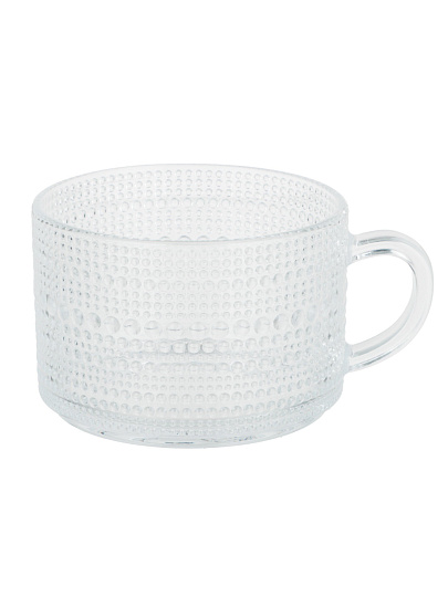 Кружка стекло, 380 мл, с рельефным узором, Millimi, 806-176