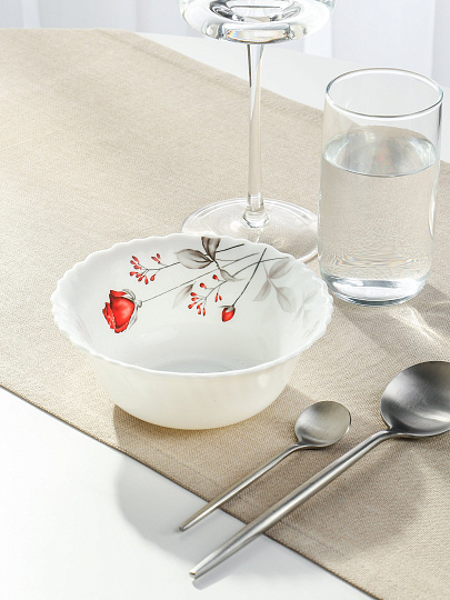 Салатник стеклокерамика, круглый, 15х5 см, 415 мл, Вероника, Daniks, LHW60/220303