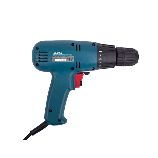 Дрель-шуруповерт сетевая Кратон, ESDD-280/16 HOBBY, быстрозажимной патрон, 10 мм, 280 Вт, с реверсом, 1 скорость