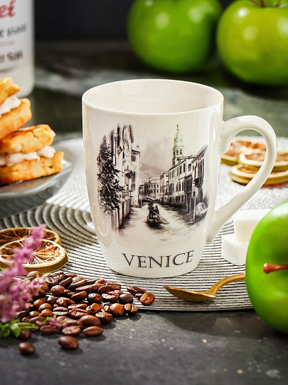 Кружка керамика, 350 мл, Фьюжн, Daniks, в ассортименте