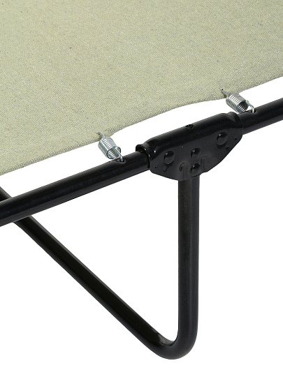 Раскладушка 192х72.5х27 см, 120 кг, Лидия, В39, жесткая, сталь, текстилен, в ассортименте