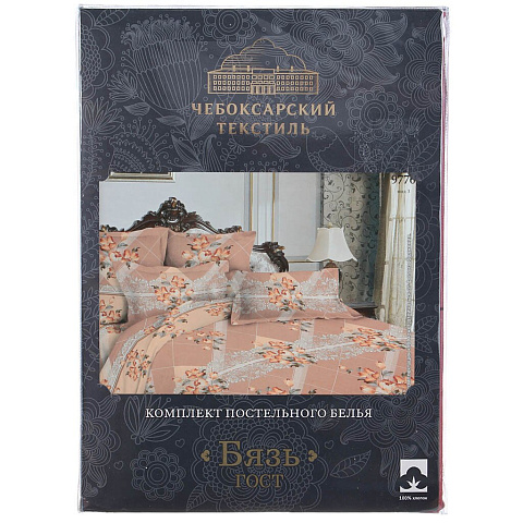 т КПБ Хлопковый рай/Чеб текстиль 2сп Бязь (2н70*70, пр214*220, п215*180) 140г/м2 Цветочная фантазия