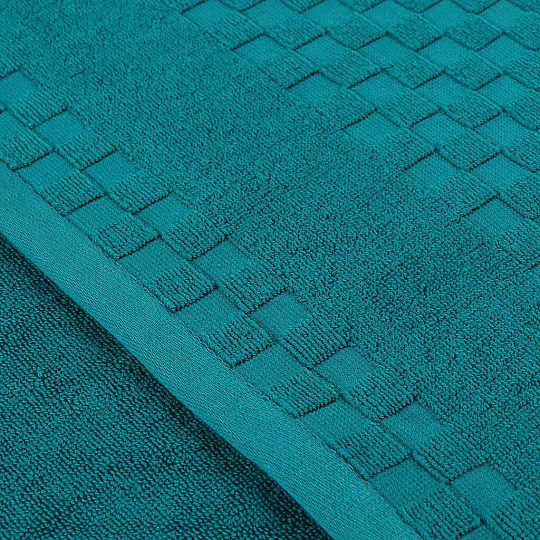 Полотенце банное 50х90 см, 100% хлопок, 550 г/м2, Chess Jacquard, Anilsan, морская волна, Турция, 18-48345090