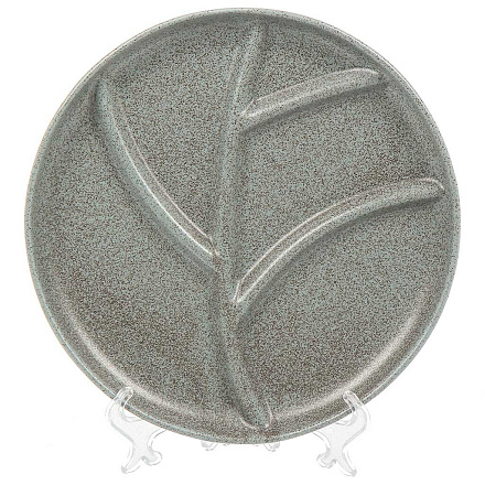 Менажница для сервировки, керамика, 23 см, 5 секций, синий матовая, Billibarri, Dancing Leaves, 900-064