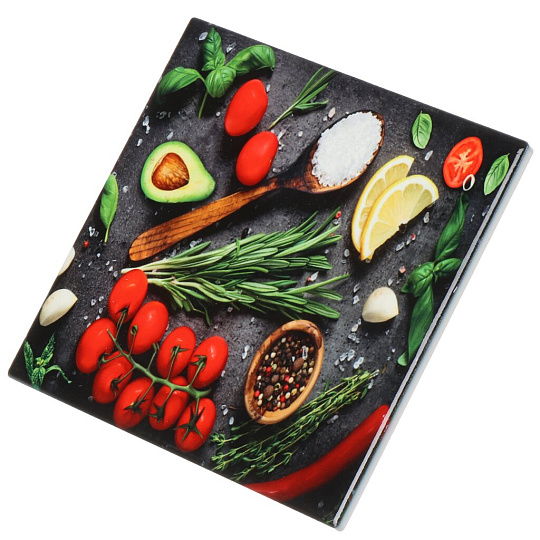 Подставка под горячее, керамика, квадратная, 16 см, Daniks, Розмарин