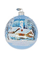 Елочный шар Волшебная зима 4, 10 см, стекло, КУ-100-213012