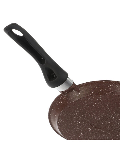 Блинница алюминий, 22 см, антипригарное покрытие, Горница, Шоколад, б221аш, бакелитовая ручка