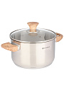 Кастрюля нержавеющая сталь, 3.9 л, крышка стекло, Daniks, Осло, GS-01147-20CA, индукция - фото 4