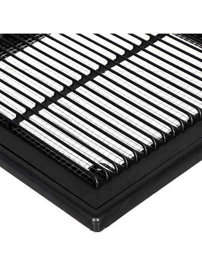 Решетка вентиляционная пластик, вытяжная, 210х210 мм, с рамкой, графит, Viento, Серия ВР