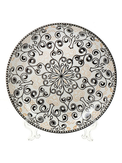 Тарелка обеденная, керамика, 23 см, круглая, Стамбул, Y6-6020, белая