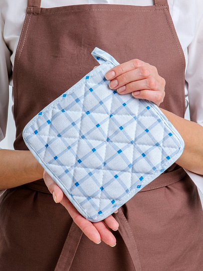 Прихватка 18х18 см, 100%хл, Silvano, Морская клетка