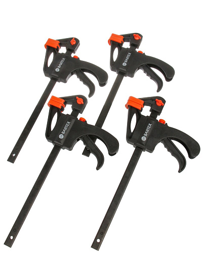 Струбцина F-образная, быстрозажимная, 200 мм, 4 шт, Bartex