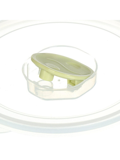 Контейнер-кружка пищевой пластик, 0.75 л, 11.1х11.1х10 см, светло-бежевый, круглый, с крышкой, с декором, Homver, 30725/01