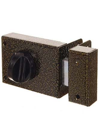 Замок накладной дверной, Омега, 3Н1, 00-00000619, бронза