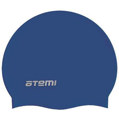 Шапочка для плавания Atemi, силикон, синяя, SC302, 00000098098
