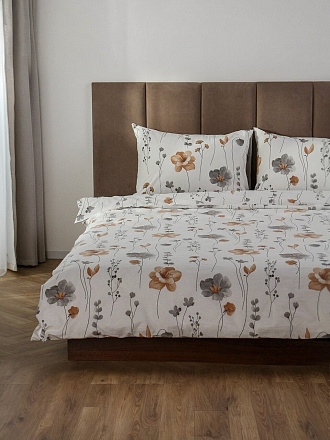 Постельное белье 2-спальное, 2 наволочки 50х70 см, пододеяльник 175х215 см, Silvano, поплин, 20462