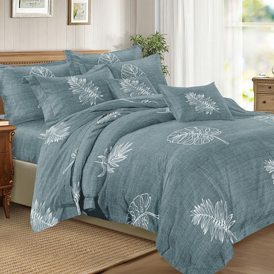 Постельное белье 2-спальное, простыня 200х220 см, 2 наволочки 70х70 см, пододеяльник 175х215 см, Cleo, полисатин, коллекция Art Color, 20/277-AC