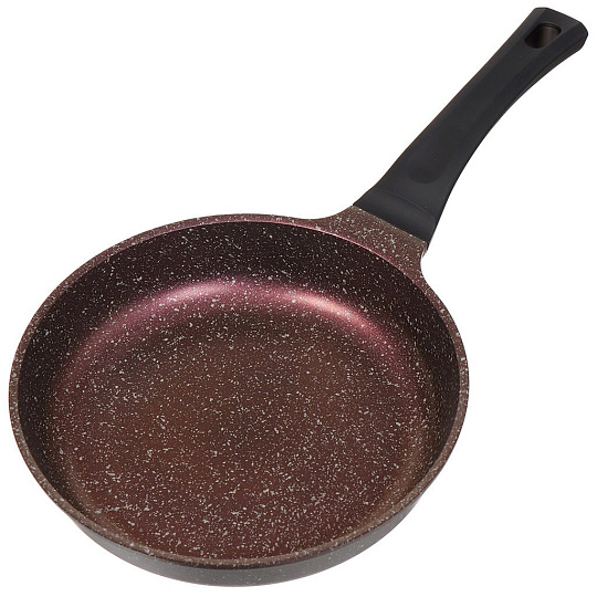 Сковорода литой алюминий, 24 см, антипригарное покрытие, Гурман, Мерцание, розовый рубин, ГМ2401 РР