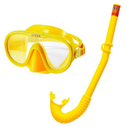 Набор для плавания маска, трубка, 8 лет, Intex, Adventurer Swim Set, 55642