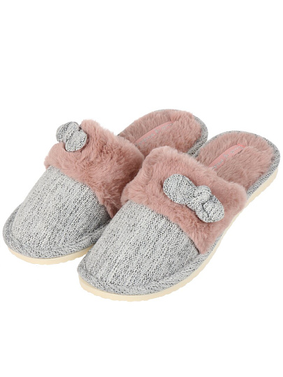 Тапки для женщин, текстиль, серые, р. 36-37, 248-182-12