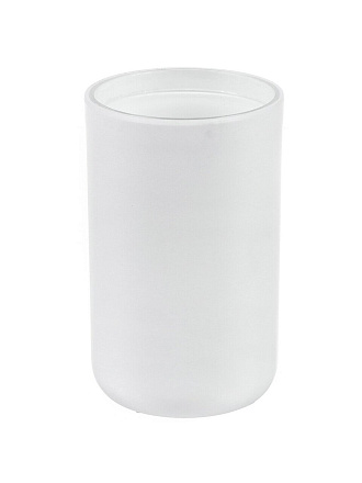 Стакан для зубных щеток, 6.6х10.9 см, пластик, белый, PP0287I-TB