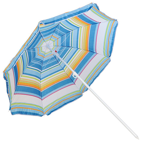 Зонт пляжный 160 см, с наклоном, 8 спиц, металл, Полосы вертикальные, LY160-1 (836-6)