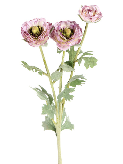 Цветок искусственный Ранункулюс, декоративный, 48 см, 287-512