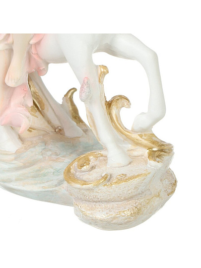 Фигурка декоративная полистоун, Фея с единорогом, 15х9х24 см, Y4-9097