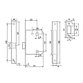 Комплект для двери Фабрика Замков, FZ SET 04L 170 BK SN/CP 5/10, 115082, ручка в комплекте, матовый никель - фото 4