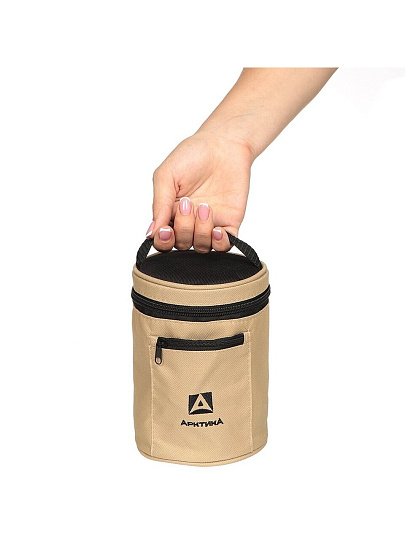 Термос для еды, нержавеющая сталь, 0.8 л, суперширокое горло, Арктика, колба нержавеющая сталь, в чехле, зеленый, 306-800А