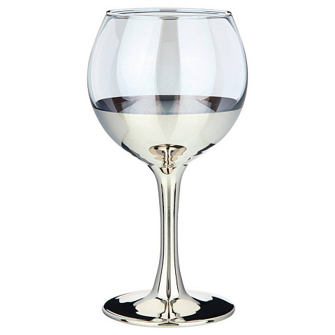 Бокал для вина, 280 мл, стекло, 6 шт, Черное море деми серебро, 194-603