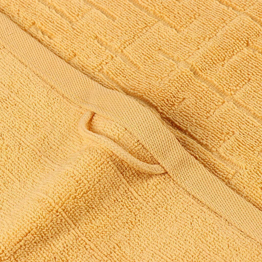 Полотенце банное 70х140 см, 100% хлопок, 541 г/м2, Galiha Jacquard, Anilsan, желтое, Турция, 209170140